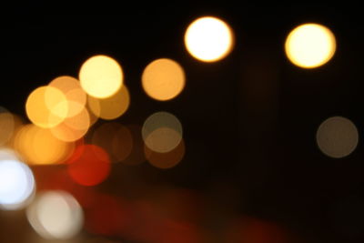 Defocused image of illuminated city