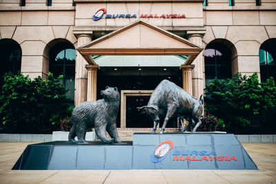 View of a horse against building