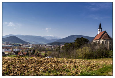 Scenic view of landscape with mountains in background