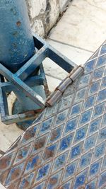 Close-up high angle view of paving stone