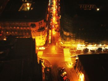 Traffic on road at night