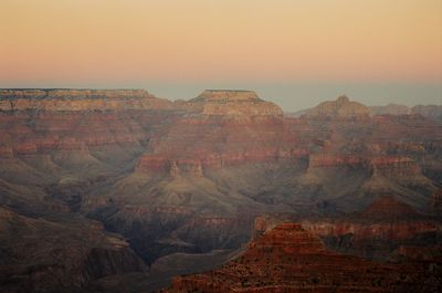 Rock formations at sunset