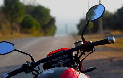 Motorcycle on road