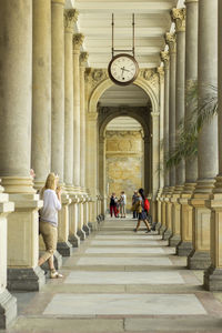 Colonnades in building