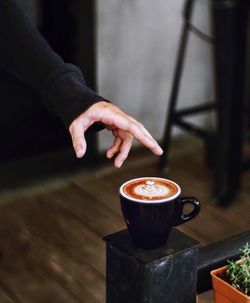 Coffee cup on table