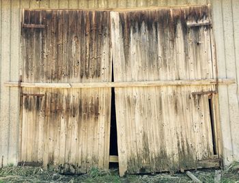 Close-up of wooden door