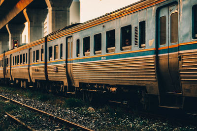 Train at railroad station