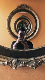 Low angle view of spiral staircase