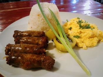 Close-up of served food