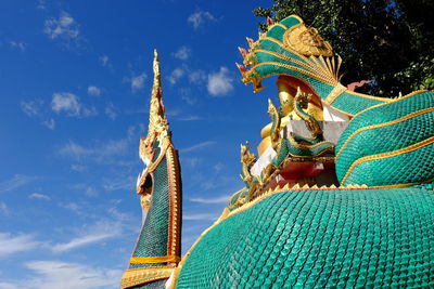 The great naga statuary in phon phisai district, nongkhai, thailand