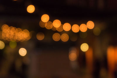 Defocused lights at night