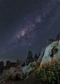 The milky way galaxy in karang gemantung, banjarnegara
