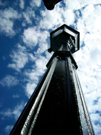 Low angle view of tower against sky