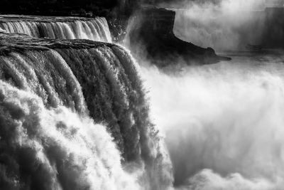 Scenic view of waterfall