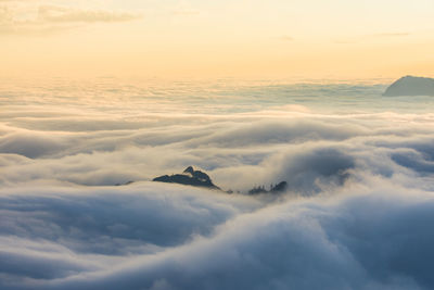 Scenic view of cloudscape against sky during sunset