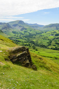 Hiking trail up catbells in the lake district national park