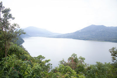 Scenic view of lake and mountains