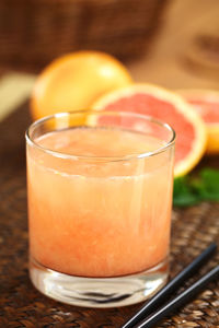 Close-up of drink on table