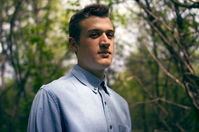 Mid adult man in forest