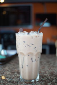 Close-up of drink on table