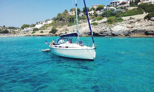 Boats in sea