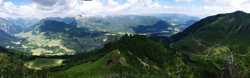 Panoramic view of landscape against sky