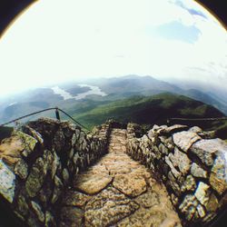 View of rocks against sky