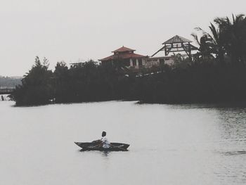 Boats in river