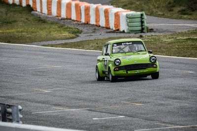 Vintage car on road