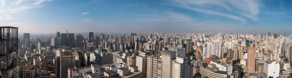 Panoramic view of sao paulo city downtown.