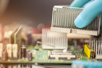 Close-up of objects on table