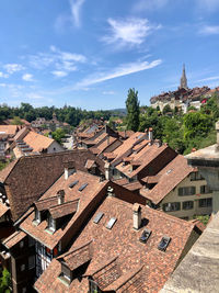A sunny day with views over bern