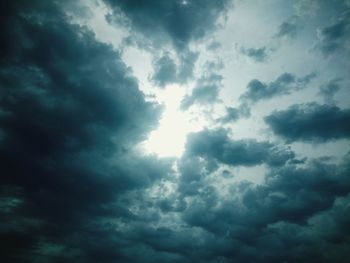 Low angle view of storm clouds in sky