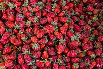 Full frame shot of strawberries