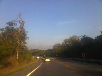 Road passing through country road