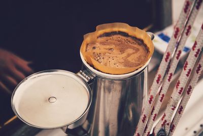 Close-up of drink on table