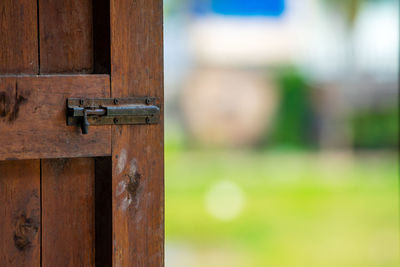 Close-up of closed door