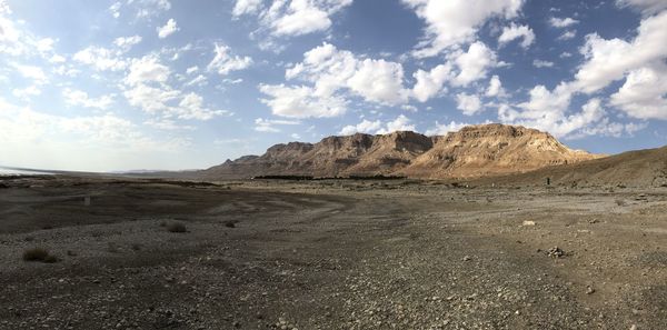 Scenic view of desert against sky