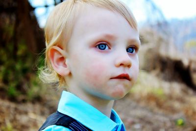 Close-up portrait of cute baby