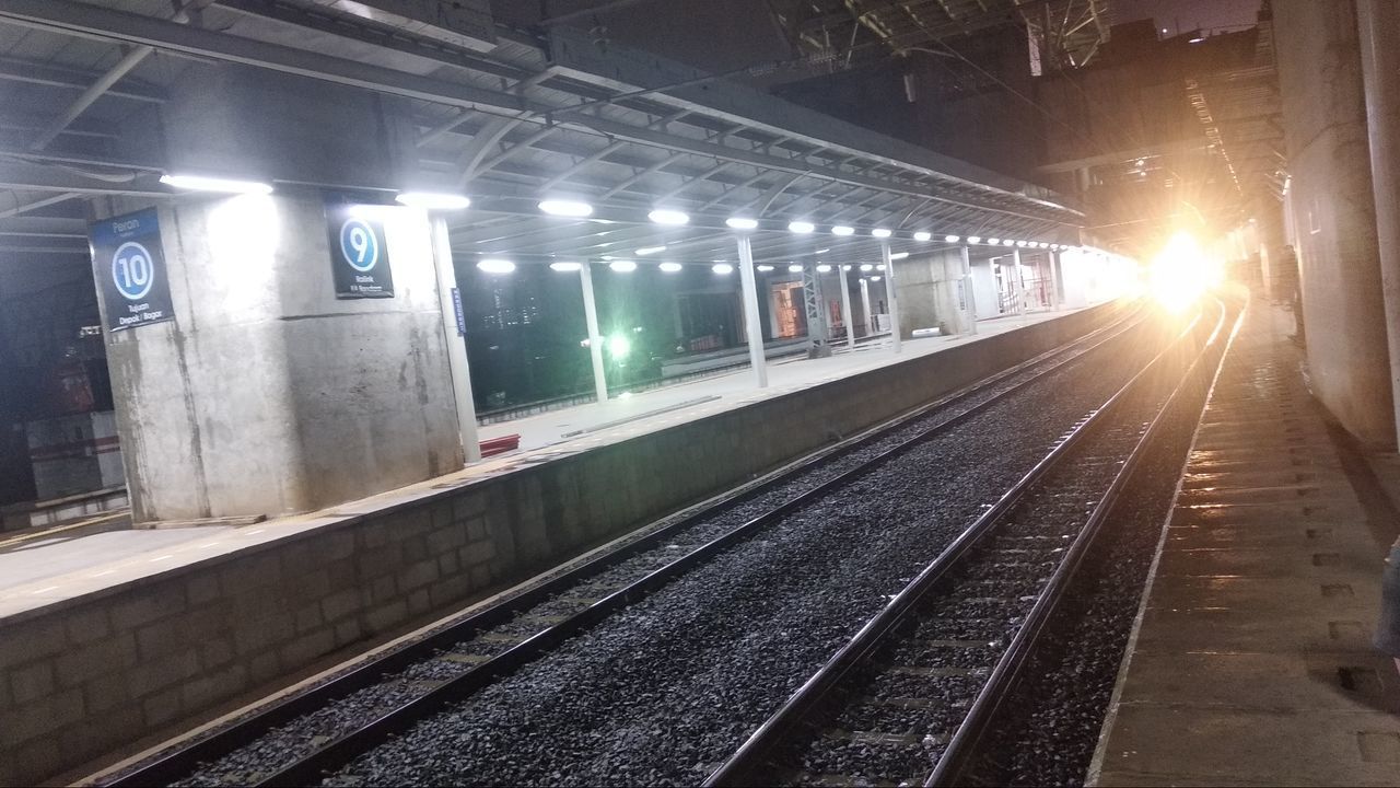 VIEW OF RAILROAD STATION PLATFORM