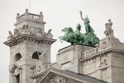 Low angle view of statue