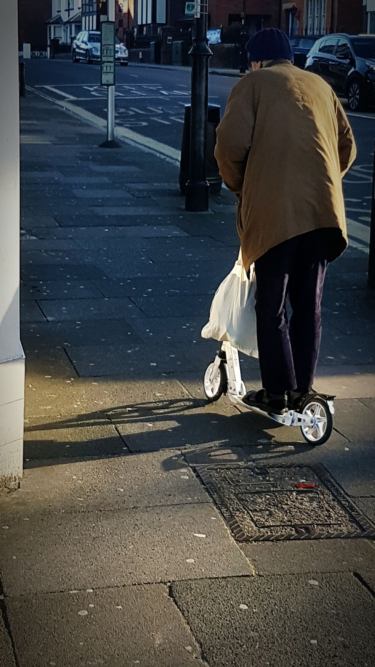 Pensioner on a scooter