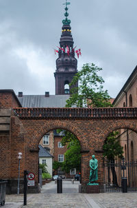 Low angle view of historic building against sky