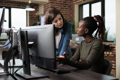 Businesswomen working at office