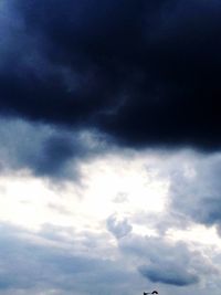 Low angle view of cloudy sky