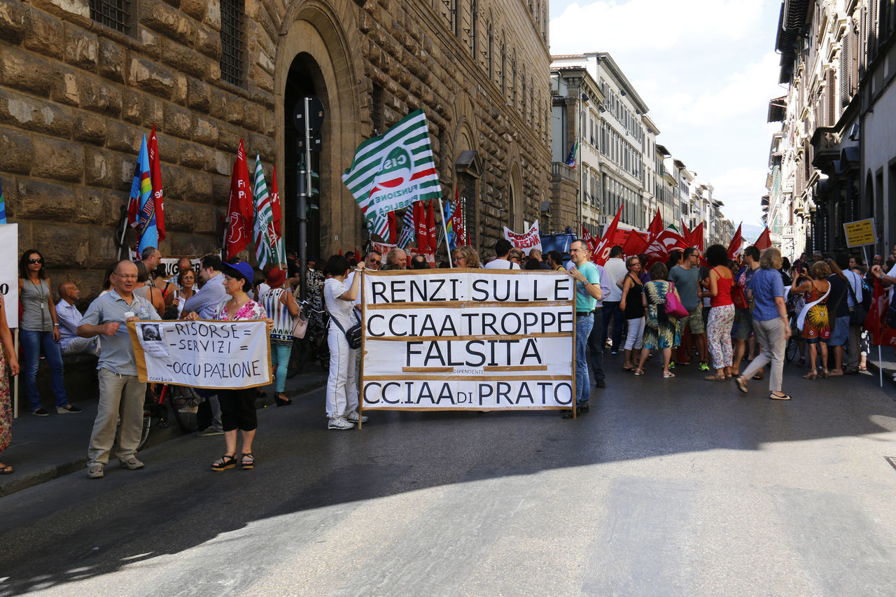 Protesting in italy