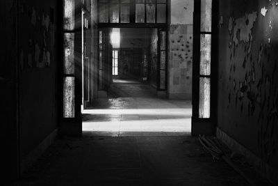 Empty corridor of building
