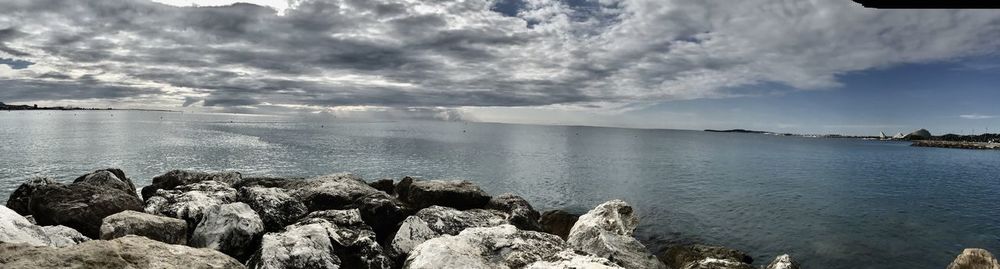 Panoramic view of sea against sky