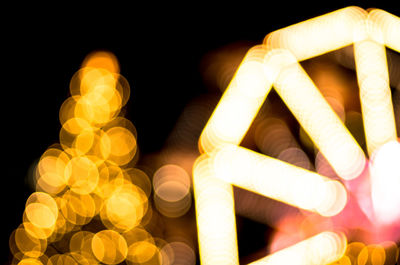 Defocused image of illuminated lights