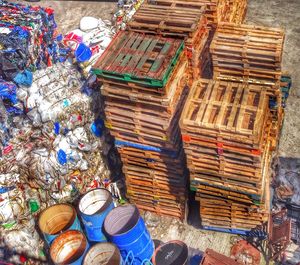 Full frame shot of market stall